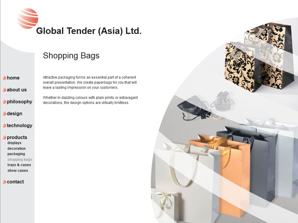 Shopping bags examples from Global Tender